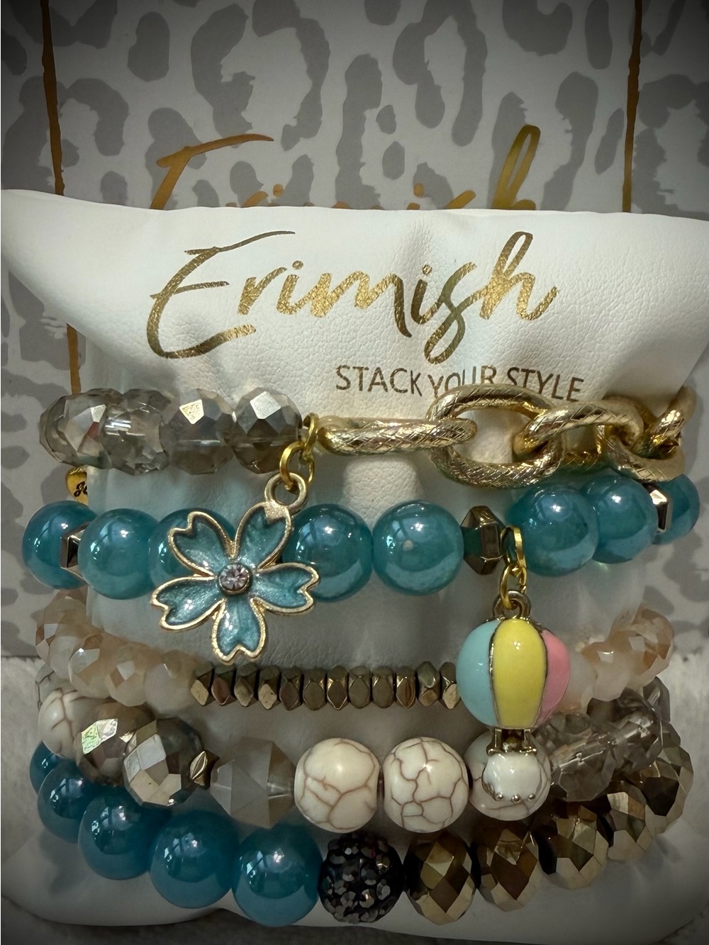 New ERIMISH Bracelets - 5 Pc - Teal - Custom Regular, Kids or Extended